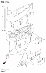 DF200T From 20002F-440001 (E01 - E40)  2024 drawing GEAR CASE (DF200T)