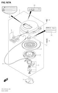 00252F-140001 (2021) 2.5hp P01-Gen. Export 1 (DF2.5) DF2.5 drawing RECOIL STARTER