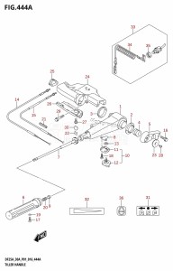 DF30A From 03003F-610001 (P01 P40)  2016 drawing TILLER HANDLE (DF25A:P01)