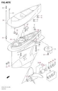 DF250Z From 25003Z-310001 (E01 E40)  2013 drawing GEAR CASE (DF225T:E01)