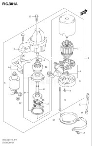 07003F-910001 (2019) 70hp E01 E40-Gen. Export 1 - Costa Rica (DF70A  DF70ATH) DF70A drawing STARTING MOTOR