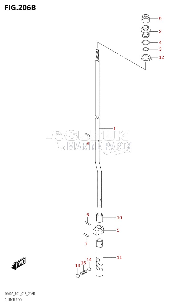 CLUTCH ROD (DF40AQH:E01)