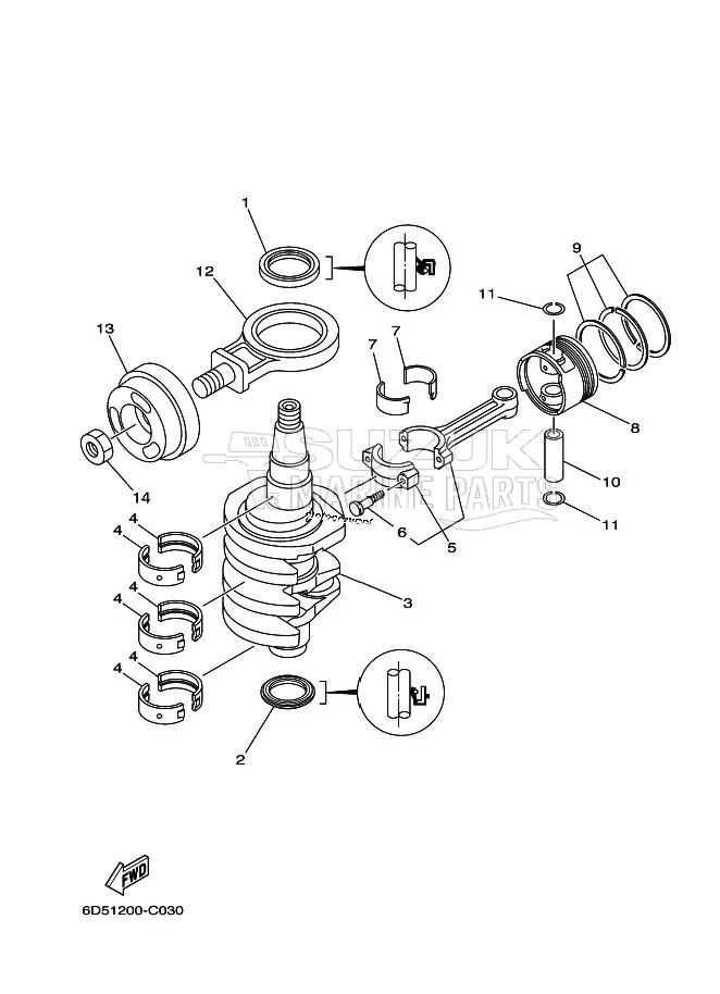 CRANKSHAFT--PISTON