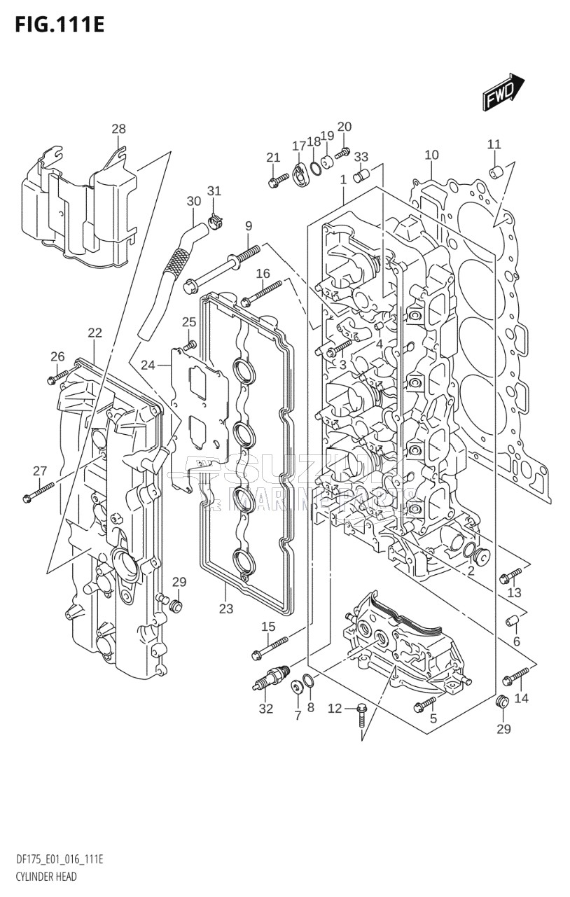 CYLINDER HEAD (DF150Z:E01)