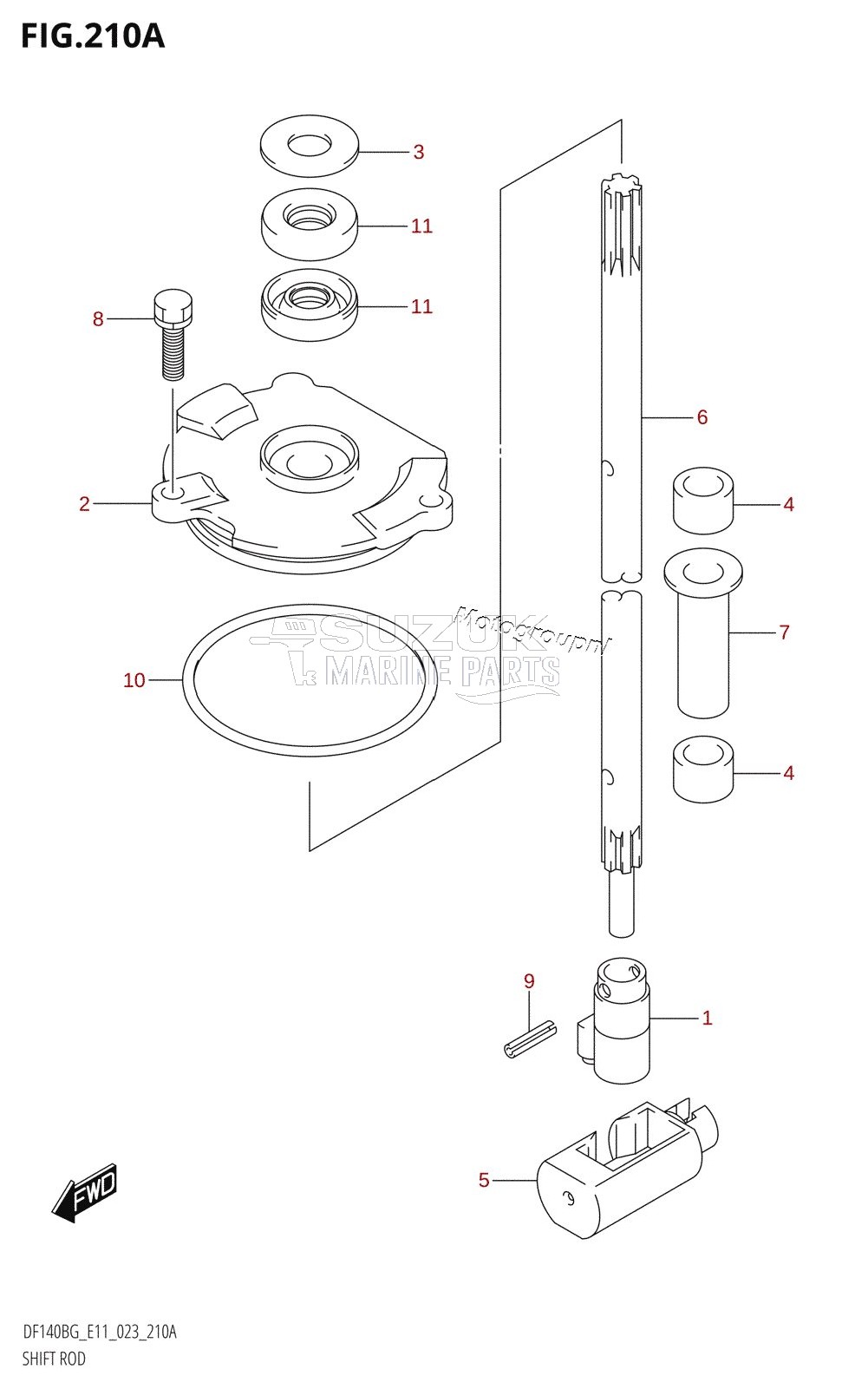 SHIFT ROD (DF115BG,DF140BG)