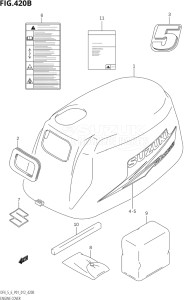 00602F-210001 (2012) 6hp P01-Gen. Export 1 (DF6) DF6 drawing ENGINE COVER (DF5:P01)