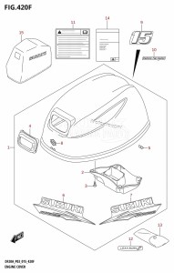 DF9.9B From 00995F-510001 (P03)  2015 drawing ENGINE COVER (DF15AR:P03)