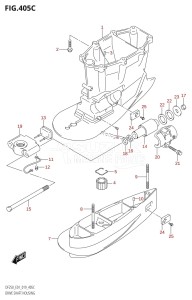 DF225T From 22503F-910001 (E01 E40)  2019 drawing DRIVE SHAFT HOUSING (XX-TRANSOM)