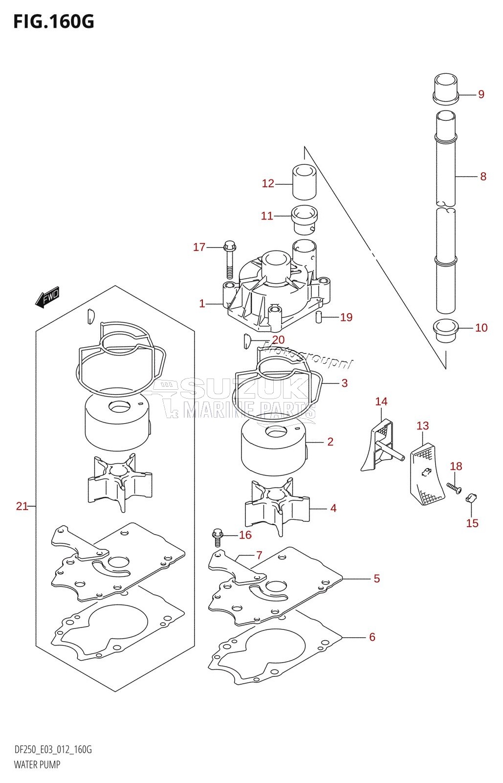 WATER PUMP (DF250ST:E03)