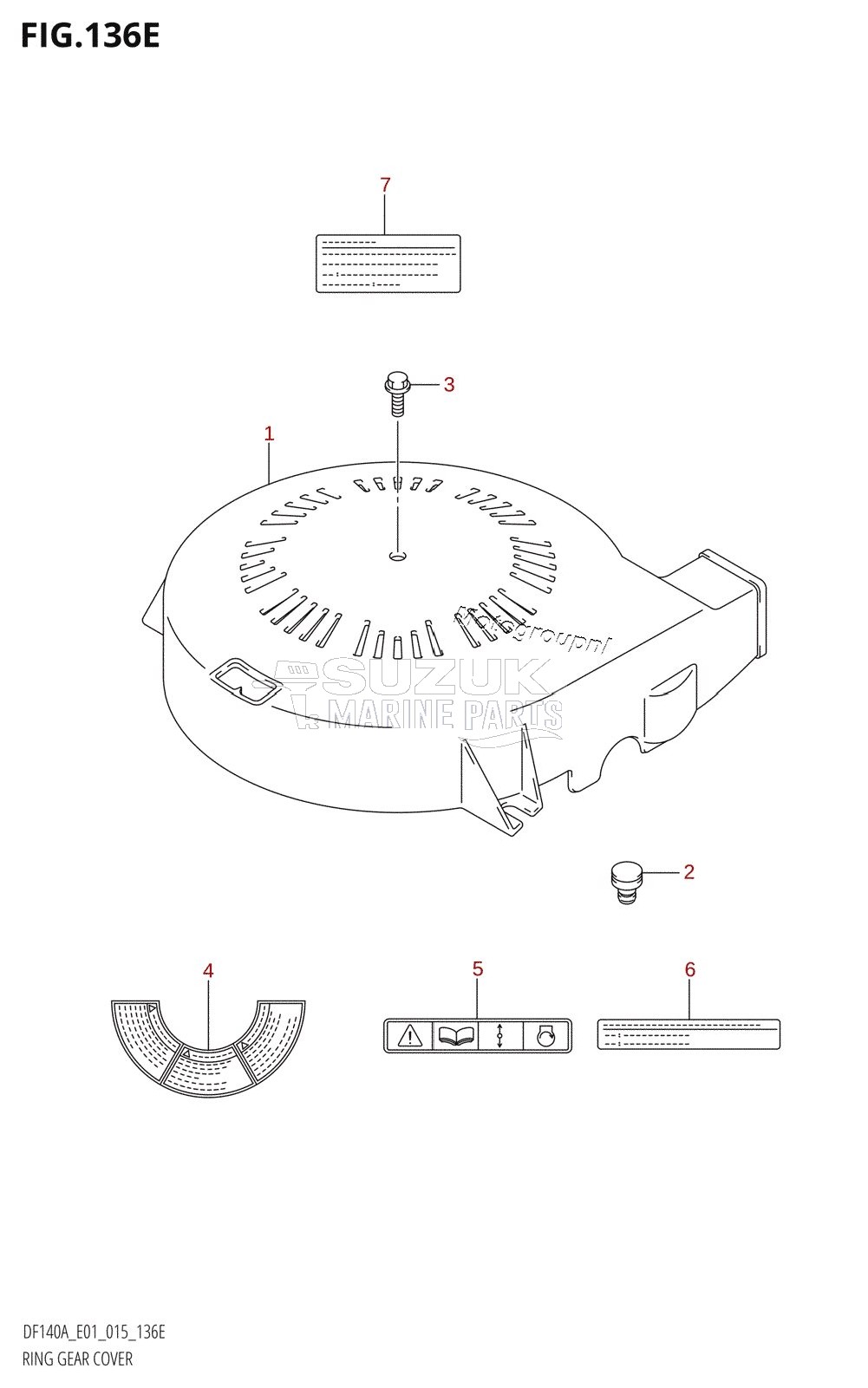 RING GEAR COVER (DF115AZ:E40)