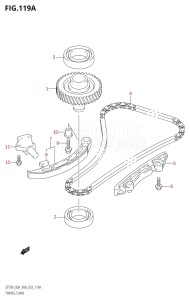 09003F-110001 (2011) 90hp E03-USA (DF90AT) DF90A drawing TIMING CHAIN