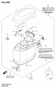 DF200T From 20002F-440001 (E01 - E40)  2024 drawing ENGINE COVER (DF200T,DF200Z)