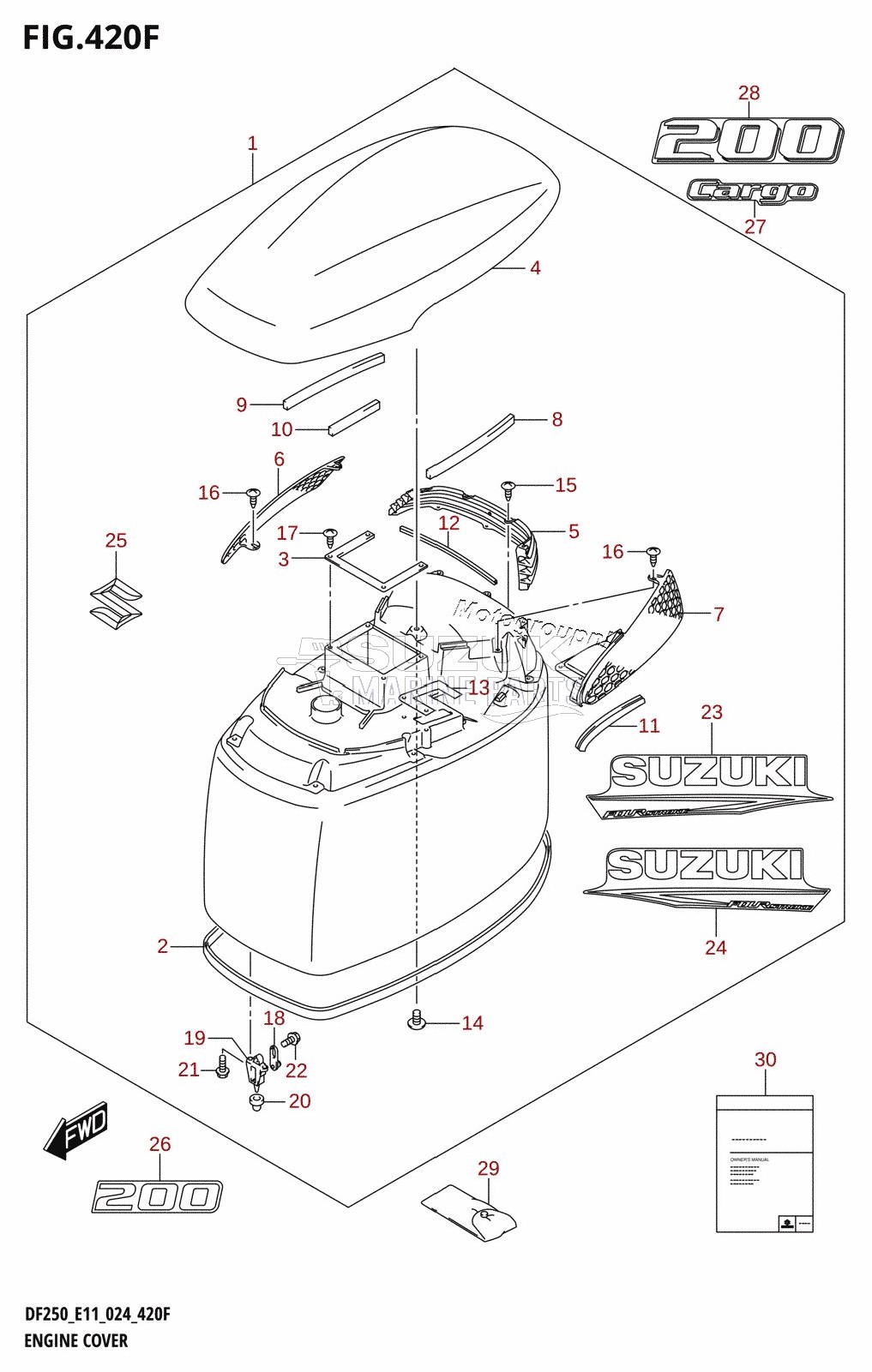 ENGINE COVER (DF200T,DF200Z)