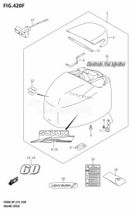 DF40A From 04003F-210001 (E01)  2012 drawing ENGINE COVER (DF60A:E01)