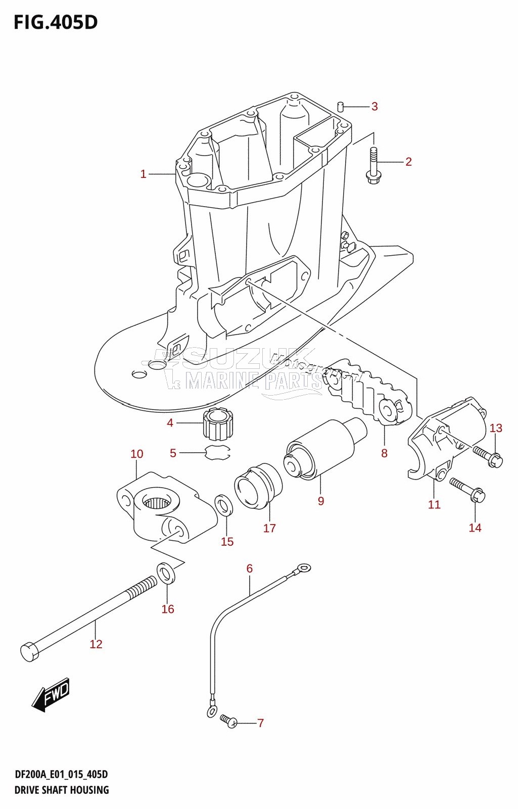 DRIVE SHAFT HOUSING (DF200AZ:E40)