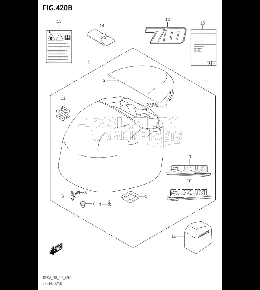 ENGINE COVER (DF70A:E40)