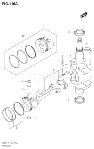 00994F-610001 (2016) 9.9hp P01-Gen. Export 1 (DF9.9A  DF9.9AR) DF9.9A drawing CRANKSHAFT