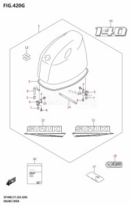 DF140BT From 14005F-440001 (E11 - E40)  2024 drawing ENGINE COVER (DF140BT,DF140BZ)