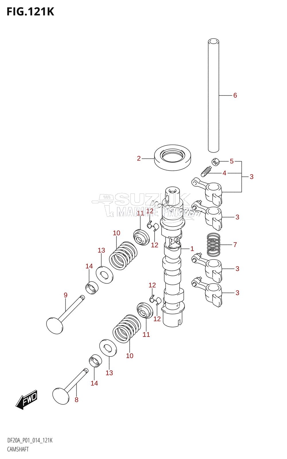 CAMSHAFT (DF20AT:P01)