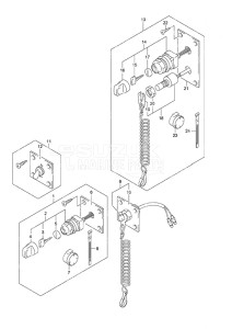 Outboard DF 25 V-Twin drawing Switch Remote Control