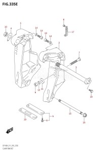 DF100A From 10003F-810001 (E11)  2018 drawing CLAMP BRACKET (DF140AT:E11,DF140AZ:E11)