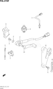 04003F-310001 (2013) 40hp E01-Gen. Export 1 (DF40A  DF40AQH  DF40AST  DF40ATH) DF40A drawing SENSOR (DF50ATH:E01)