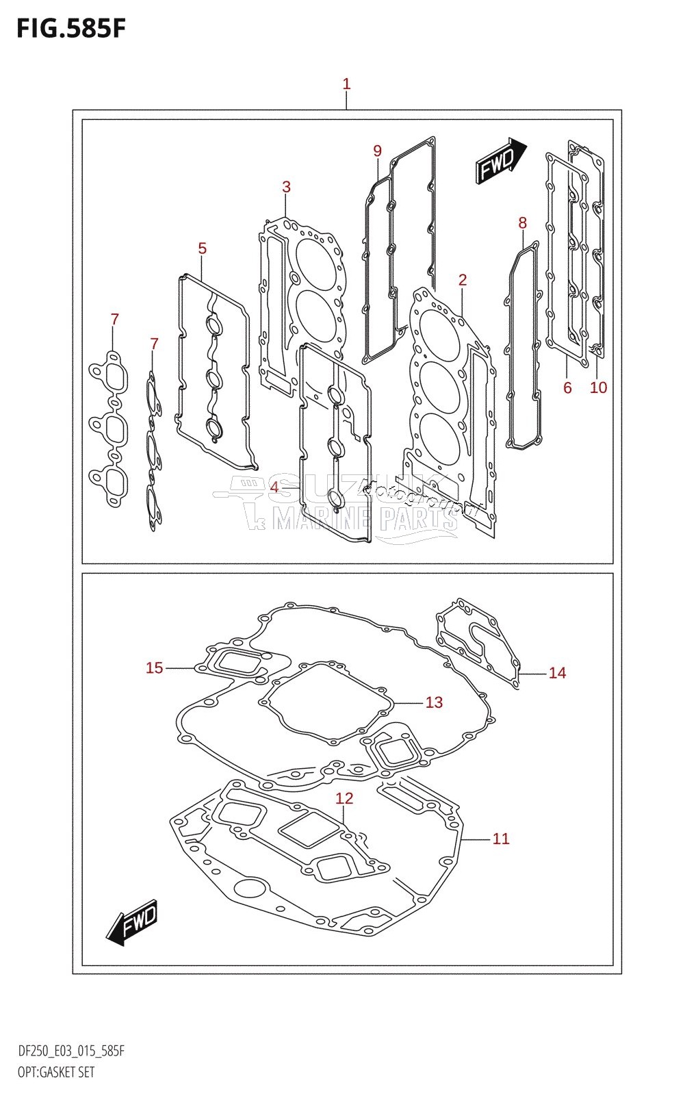 OPT:GASKET SET (DF250Z:E03)