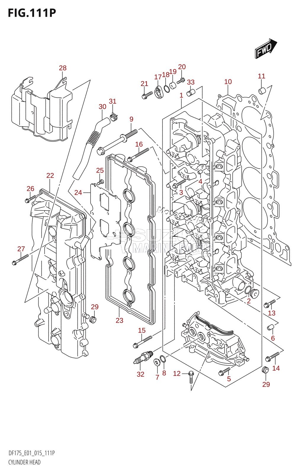 CYLINDER HEAD (DF175Z:E40)