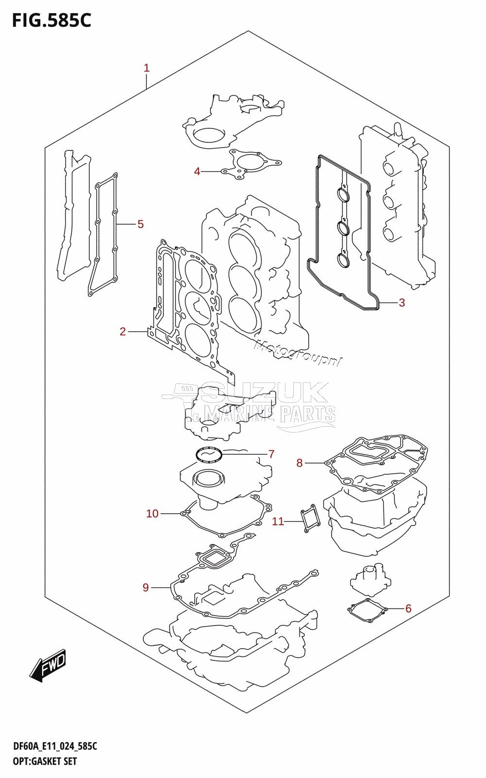 OPT:GASKET SET (DF40ASVT,DF50AVT,DF60AVT,DF60AVTH)