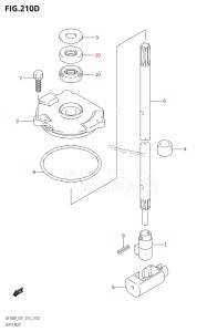 DF100A From 10003F-310001 (E01 E40)  2013 drawing SHIFT ROD (DF115AT:E40)