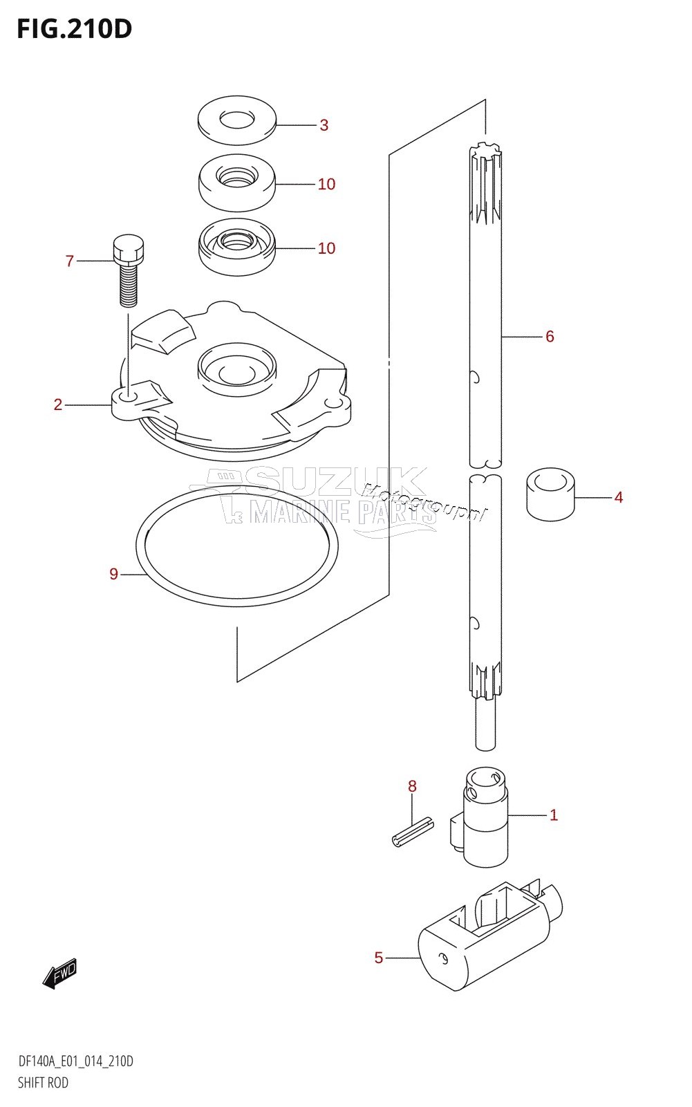 SHIFT ROD (DF115AT:E40)