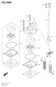 04003F-240001 (2022) 40hp E01 E11-Gen. Export 1-and 2 (DF40A  DF40AQH  DF40AQH  DF40AT  DF40AT  DF40ATH  DF40ATH) DF40A drawing WATER PUMP (SEE NOTE)