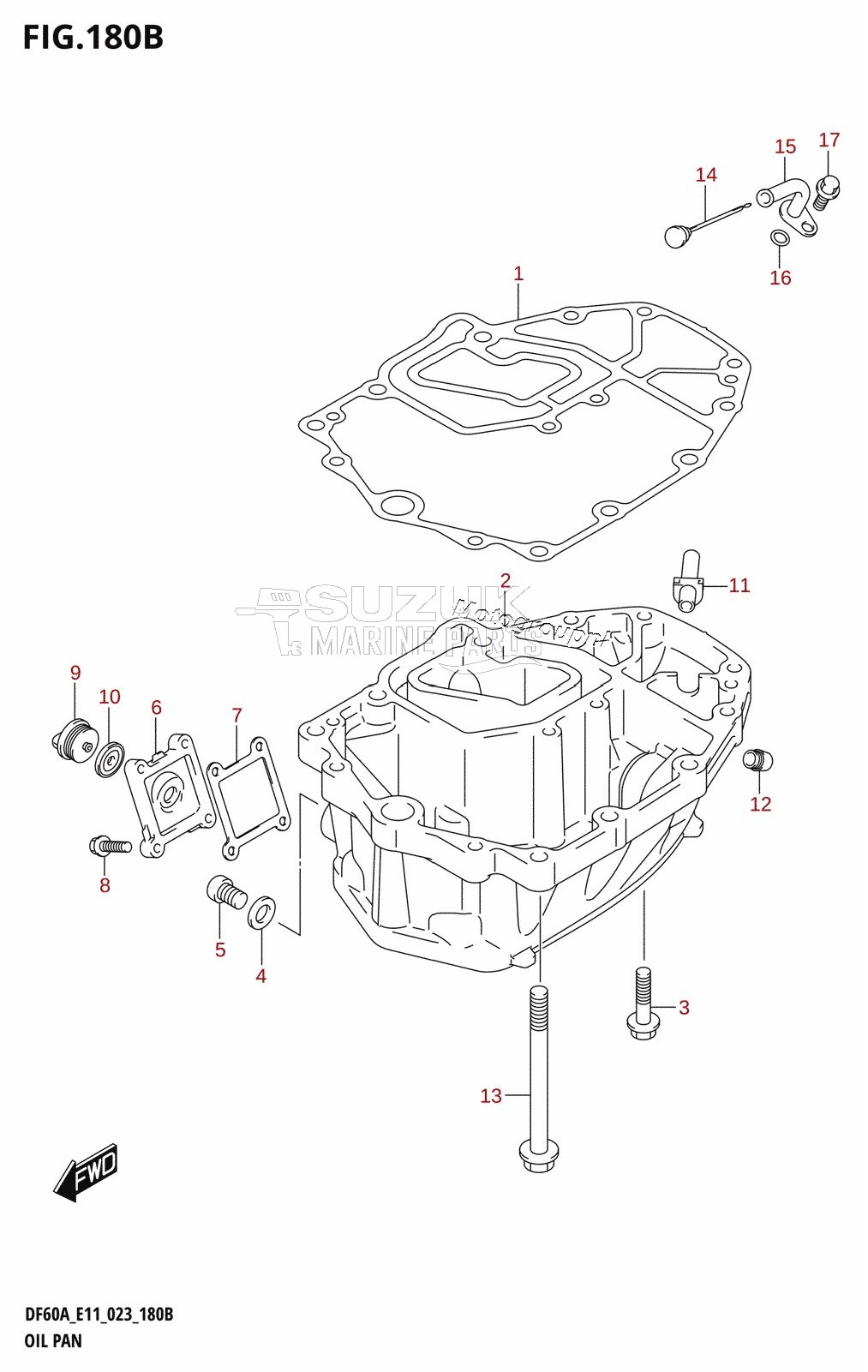 OIL PAN (DF40AQH,DF40ATH,DF50ATH,DF60AQH,DF60ATH,DF50AVT,DF50AVTH,DF60AVT,DF60AVTH)