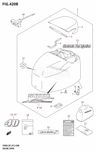 DF60A From 06002F-310001 (E01 E40)  2013 drawing ENGINE COVER (DF40AQH:E01)