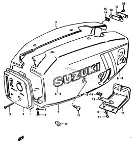 DT2 From 0201-200001 ()  1982 drawing ENGINE COVER