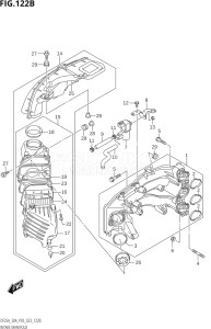 02504F-340001 (2023) 25hp P03-U.S.A (DF25A    DF25AT    DF25ATH    DT25K) DF25A drawing INTAKE MANIFOLD ((021,022,023):(DF25A,DF25AT,DF25ATH))