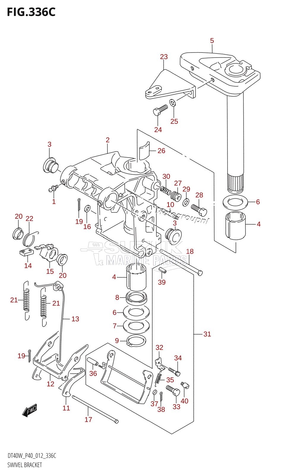 SWIVEL BRACKET (DT40WR:P40)