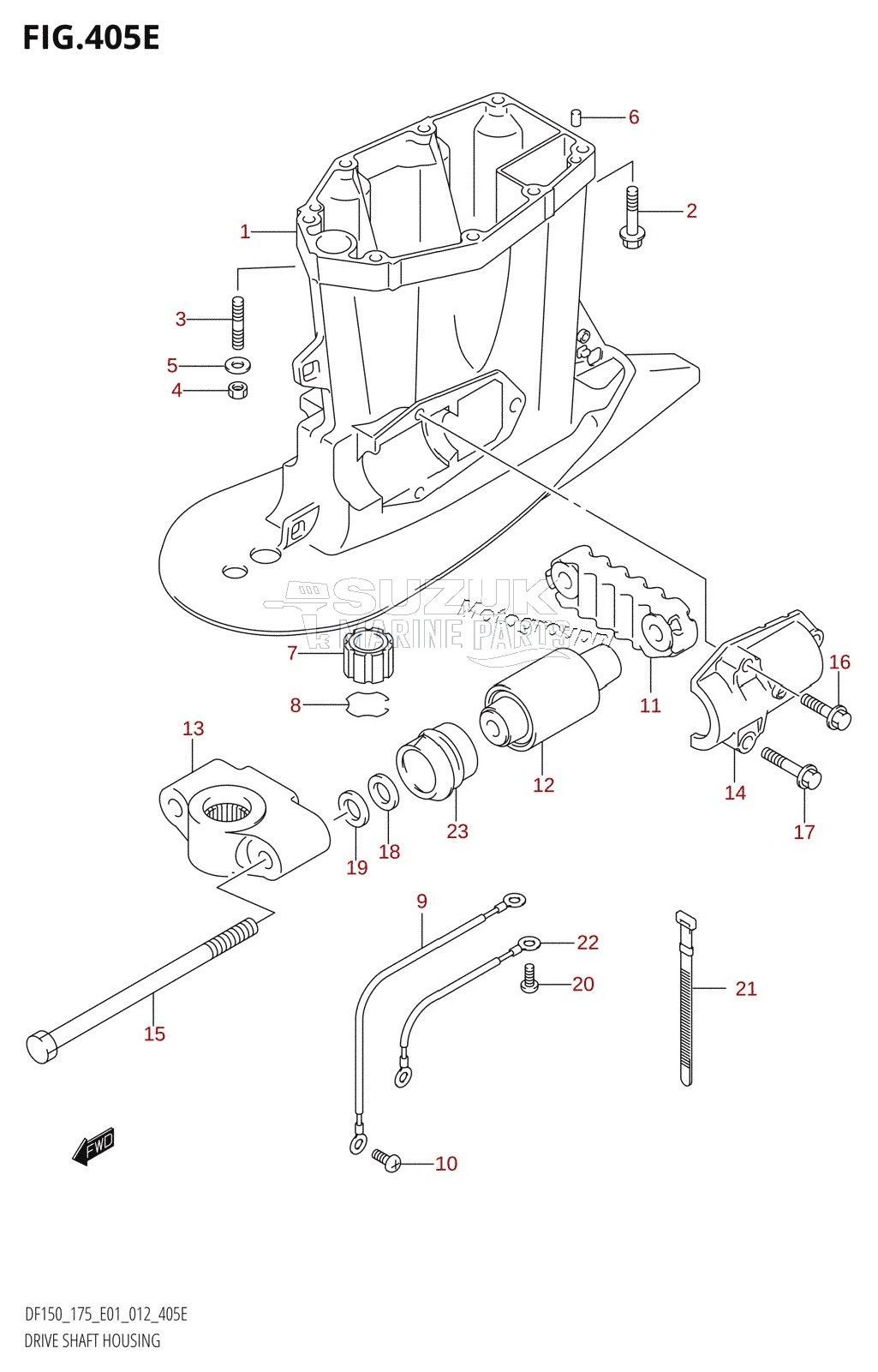 DRIVE SHAFT HOUSING (DF175T:E01)