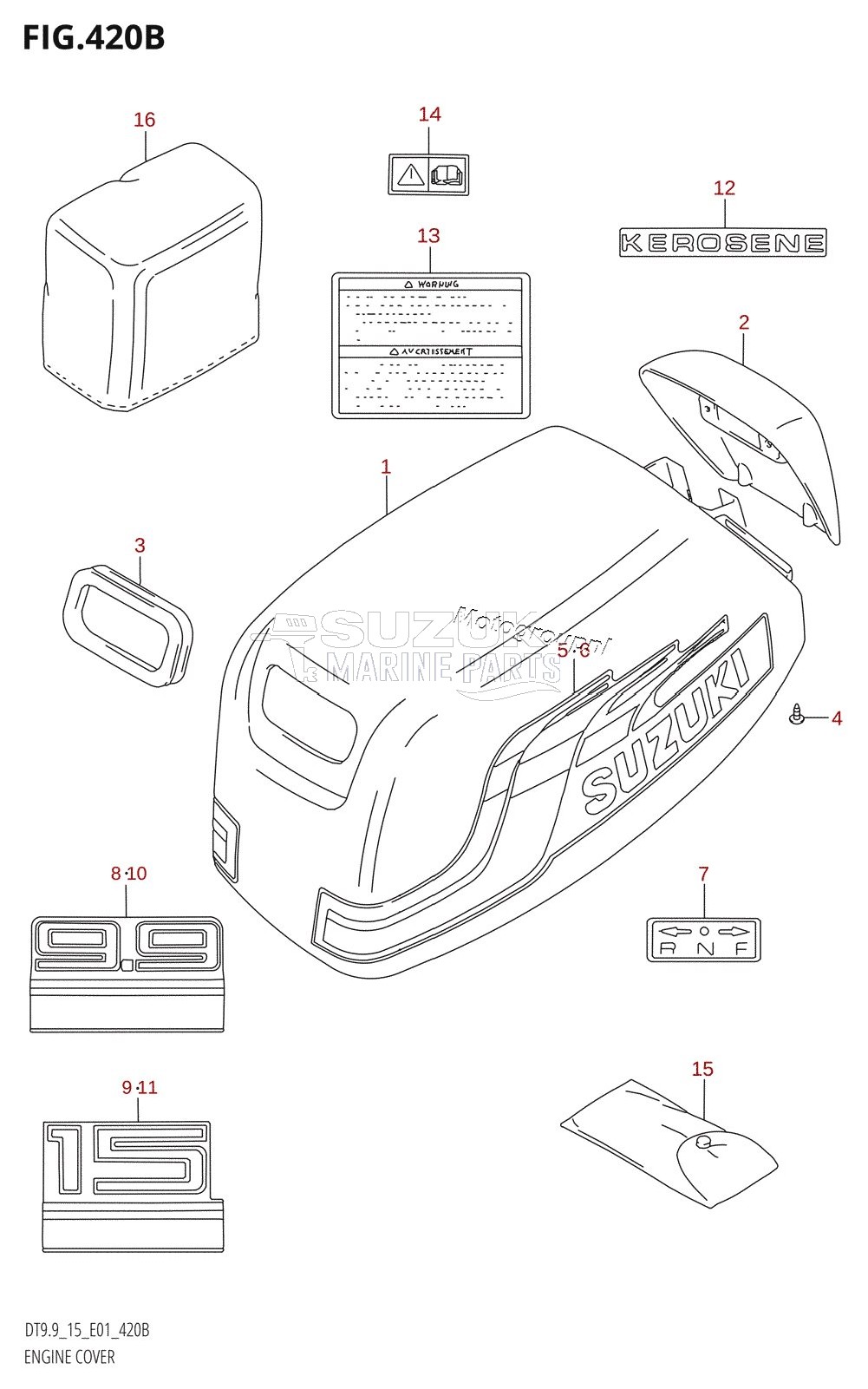 ENGINE COVER (K2,K3,K4,K5,K6,K7,K8,K9,K10)