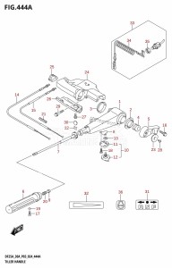 DF250A From 25003P-440001 (E11 - E40)  2024 drawing TILLER HANDLE (DF25A)