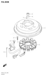 00994F-140001 (2021) 9.9hp E01-Gen. Export 1 (DF9.9A  DF9.9AR) DF9.9A drawing MAGNETO (DF8AR)