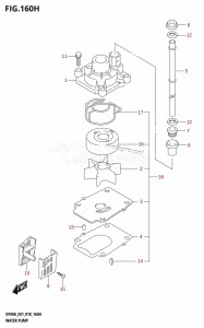 DF100B From 10004F-810001 (E01 E40)  2018 drawing WATER PUMP (DF100B:E40)