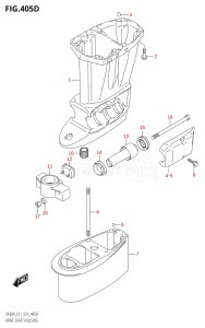 04004F-340001 (2023) 40hp E34-Italy (DF40AST) DF40A drawing DRIVE SHAFT HOUSING (DF60A:(E01,E11))