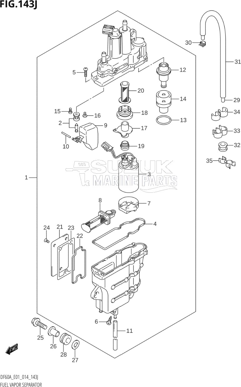 FUEL VAPOR SEPARATOR (DF60AQH:E01)