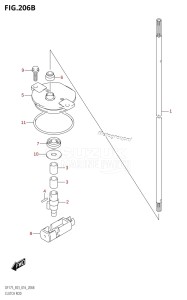 DF175T From 17502F-610001 (E03)  2016 drawing CLUTCH ROD (DF150TG:E03)