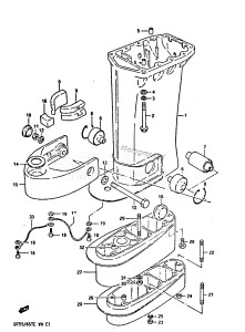 DT65 From 06502-603134-605016 ()  1986 drawing DRIVESHAFT HOUSING