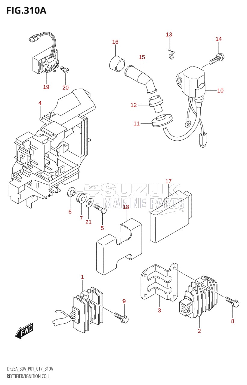 RECTIFIER / IGNITION COIL (DF25A:P01)