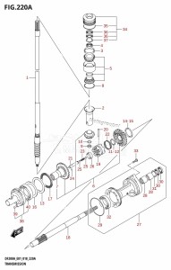 DF200Z From 20002Z-810001 (E01 E40)  2018 drawing TRANSMISSION (DF200AT)