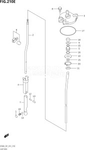 06003F-410001 (2014) 60hp E01 E40-Gen. Export 1 - Costa Rica (DF60AVT  DF60AVTH) DF60A drawing SHIFT ROD (DF60AVTH:E01)