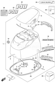 DF 140A drawing Engine Cover